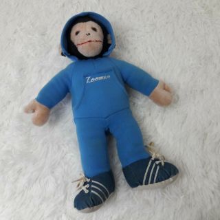 Rare Zoomer Blue Monkey Vintage Collectible California Plush Stuffed Animal Toy