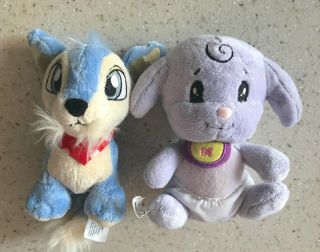 Vintage Retired Rare Baby Kacheek,  Baby Lupe Neopets Plushes Limited Too