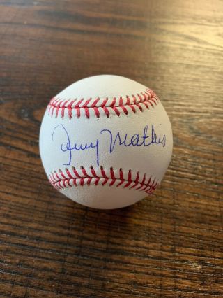 Rare Singer Johnny Mathis Signed Baseball Omlb Exact Photo Proof Misty