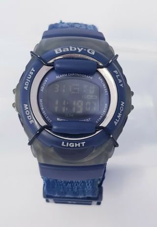 Rare Retro Vintage 90s Blue Baby G Shock Resistant Watch Unisex Men 