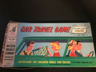 Vintage 1958 Car Travel Board Game Milton Bradley Complete 4825 Fun Rare (c7