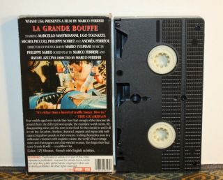 La Grande Bouffe [VHS 1998] Rare Cult Classic Collectable French w/ English subs 2