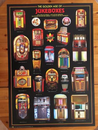 The Golden Age Of Jukeboxes,  Rare Authentic 1997 Poster