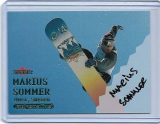 Rare 2000 Fleer Adrenaline Marius Sommer Autograph Card Snowboard