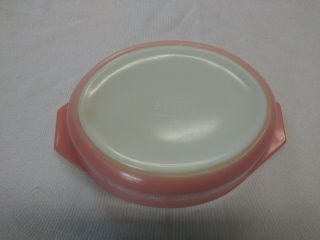 Rare Vintage Pyrex Pink Daisy Oval Casserole Dish 1.  5 Qt 043 4