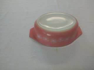 Rare Vintage Pyrex Pink Daisy Oval Casserole Dish 1.  5 Qt 043 5