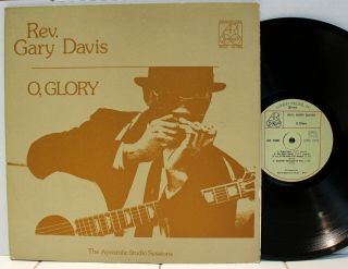 Rare Blues Lp - Rev.  Gary Davis - O,  Glory - Adelphi Ad 1008 - Promo