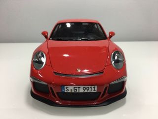 1:18 Minichamps Porsche 911 GT3 (991.  1) ; Red (Dealer Edition) - Rare 3