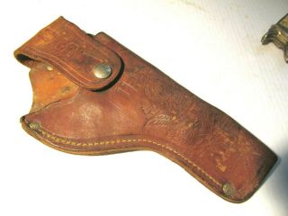 RARE HUBLEY FORTY - FIVE.  45 TOY CAP PISTOL WITH HOLSTER 5