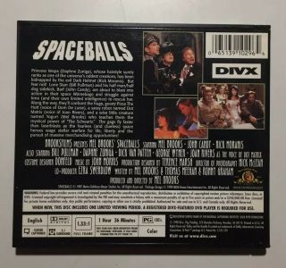 Spaceballs Divx Movie Disc Mel Brooks John Candy Rick Rare Format Vtg 1998 3