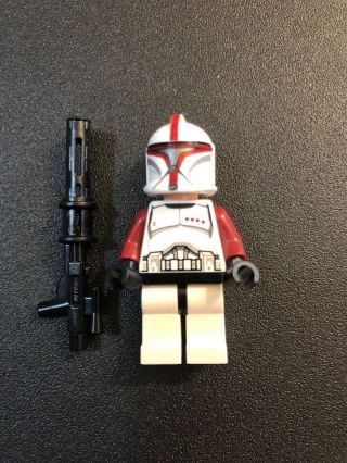 Lego Star Wars Clone Trooper Captain Minifigure Sw492 75021 Dark Red Rare