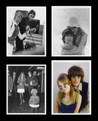 George Harrison & Pattie Boyd,  Rare Photo Set,  4x Rare Real Photographs Beatles
