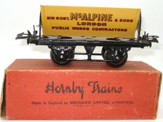 Hornby O Gauge No.  1 Mcalpine Side Tipping Wagon Rare And Boxed
