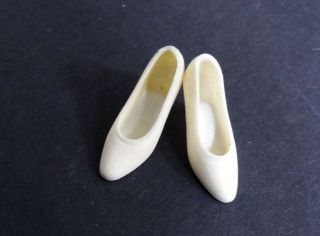 Rare Vintage Francie Dolls White Soft Squishy Heels Shoes Japan