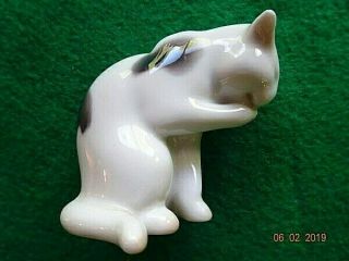 Rare Old B&G Danmark Small Porcelain Cat Figurine 2143 Bing & Grondahl Denmark 4