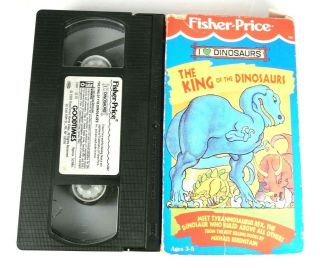 Fisher Price The Biggest Dinosaurs Vhs Tape Rare Htf Educational Fun Cartoon