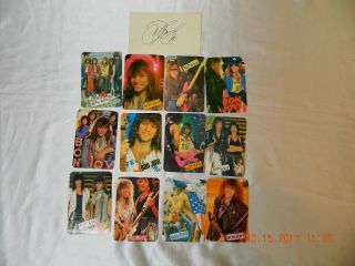 12 Vintage Rare Bon Jovi Adega Portuguese Calendar Collector Cards - 1987 -