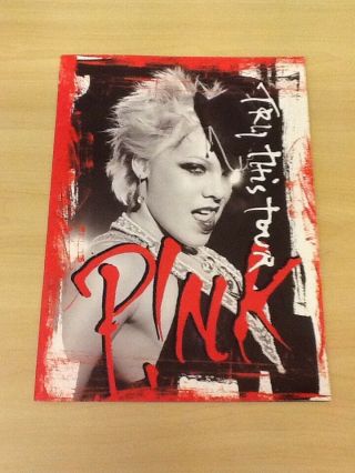 P Nk - (pink) - Try This - Official 2004 Tour Programme - Very Rare - 13 " X 9.  5 " - Mint/mint