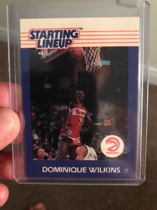 1988 Dominique Wilkins - Kenner Starting Lineup Card - Atlanta Hawks Rare