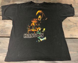 90’s Hanson Official Band Vintage - Rare - T Shirt Adult Medium Black