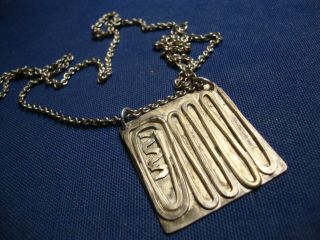 Grandmas Ultra Rare Artisan Sterling Silver Big Chunky Necklace