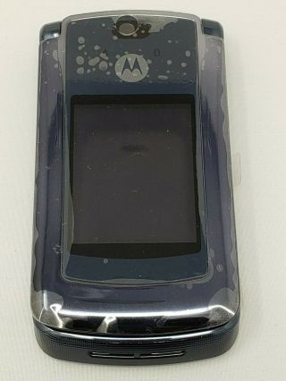Motorola Razr2 V9x Cellular Flip Phone - Black At&t (rare Color)