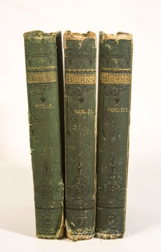 Rare The Poetical Of Robert Burns 3 - Volume Hardcover 1870