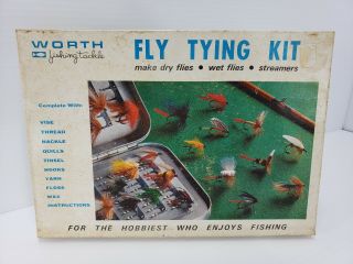 Vintage Very Rare - Worth Fishing Tackle Fly Tying Kit