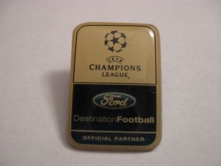 Rare Old Uefa Champions League Football Ford Sponsors Metal Press Pin Badge