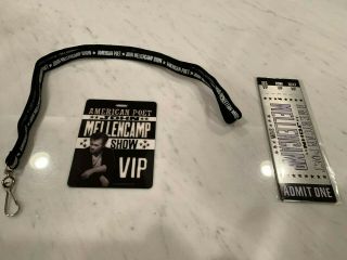 Rare John Mellencamp 2019 Tour Souvenir Vip Laminated Pass Cougar W/ Magnet