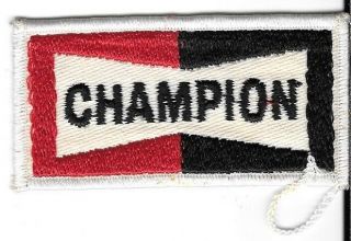 Champion Spark Plugs Period Fabric Sew On Badge Rare