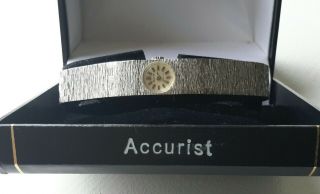 Accurist 17 Jewels Rare Ladies Vintage H/w Mechanical Watch