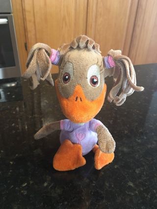 Disney Chicken Little Abby Mallard Ugly Duckling Rare 8 " Plush Stuffed Bean Bag