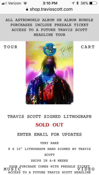 Travis Scott rapper signed photo autographed 8x11 VERY RARE IN HAND. 2