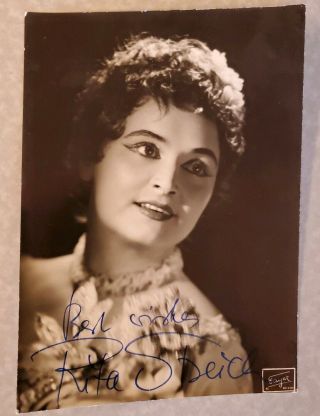 Rita Streich Rare Signed Vintage 5x7 Photo,  Russian Opera Soprano
