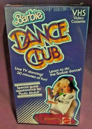 Vintage 1989 Barbie Dance Club Vhs Video Paula Abdul Rare