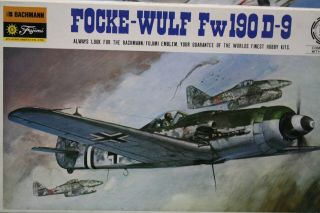 1/48 Fujimi Focke - Wulf Fw190 D - 9 German Wwii Fighter W/motor Rare Vintage Model