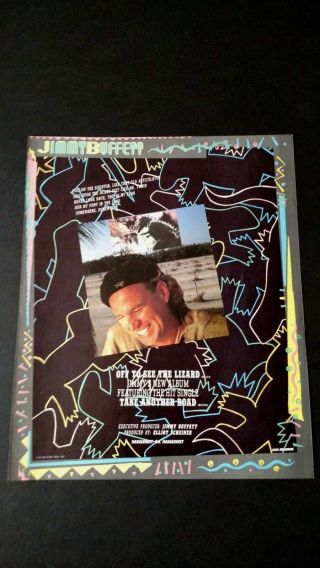 Jimmy Buffett " Take Another Road " (1989) Rare Print Promo Poster Ad