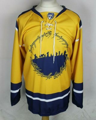 Shehateme 0 Vintage Lord Of The Rings Hockey Jersey Rare Mens Large