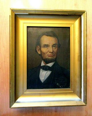 Abraham Lincoln Portrait Illinois Watch Co.  Springfield 1913 Dealer Display Rare