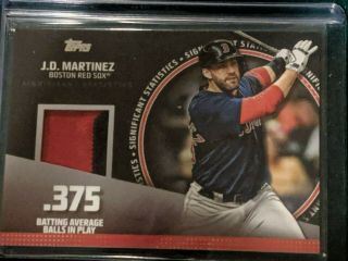 2019 Topps Series 2 Game Patch Patch Jd Martinez Red Sox Ssp D 25 Rare