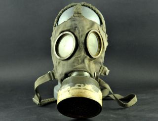 Wwii Ww2 Bulgarian Kingdom Royal Rare D.  V.  F.  Gas Mask W/t Bag,  Filter 1939