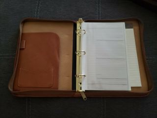 Hartmann leather folio,  3 Ring Planner,  Rare 6