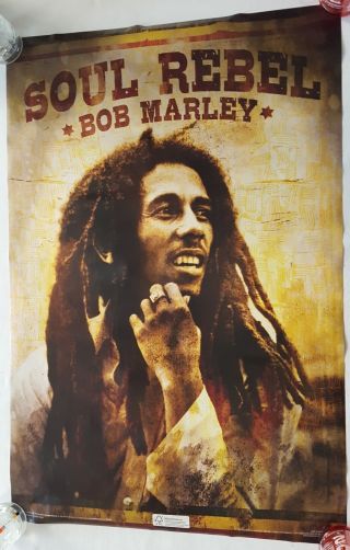 Rare Bob Marley Soul Rebel Poster 24x36 " Music Reggae Joint Smoke Jamaica (2008)