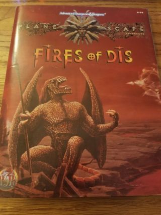 Planescape Fires Of Dis Dungeons & Dragons Ad&d Adventure Tsr 2608 Complete Rare
