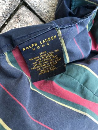 RARE Vintage Polo Ralph Lauren Down Duvet Comforter Duvet Made in USA Striped 4