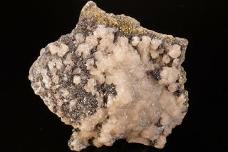 Rare Pearceite & Chalcopyrite With Calcite Uchucchacua Mine,  Peru - Ex.  Pinch