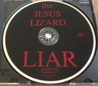 Vintage The Jesus Lizard LIAR CD CANADIAN IMPORT 1992 RARE No Barcode 3