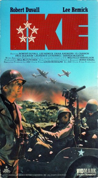 Rare Ike The War Years Vhs 1979 Robert Duvall Vidmark 2 Tape Sp Not On Dvd