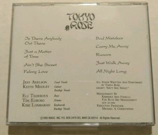 TOKYO ROSE Self Titled CD Heavy Metal Glam 1992 MAGC Records Very Rare 2